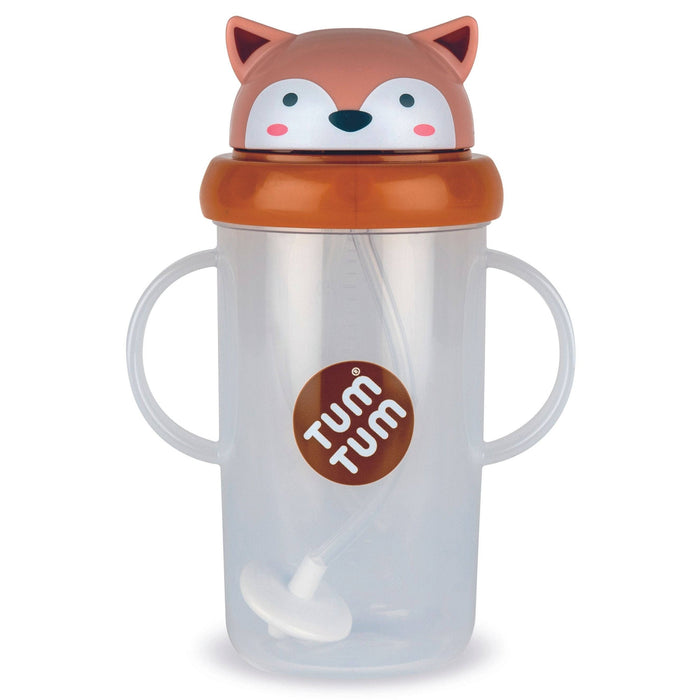 Tall Tippy Up Sippy Cup, with Weighted Straw (Valve Free), Fergus Fox, 300ml, Series 3