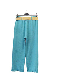 Italian One Size Light Weight Linen Trousers +Belt
