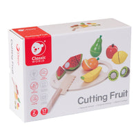 Classic World Cutting Fruits Set Wooden FSC Pretend Play Toy