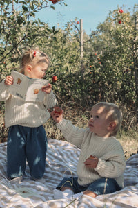 Organic Cotton Chunky Knit Jumper in Cream