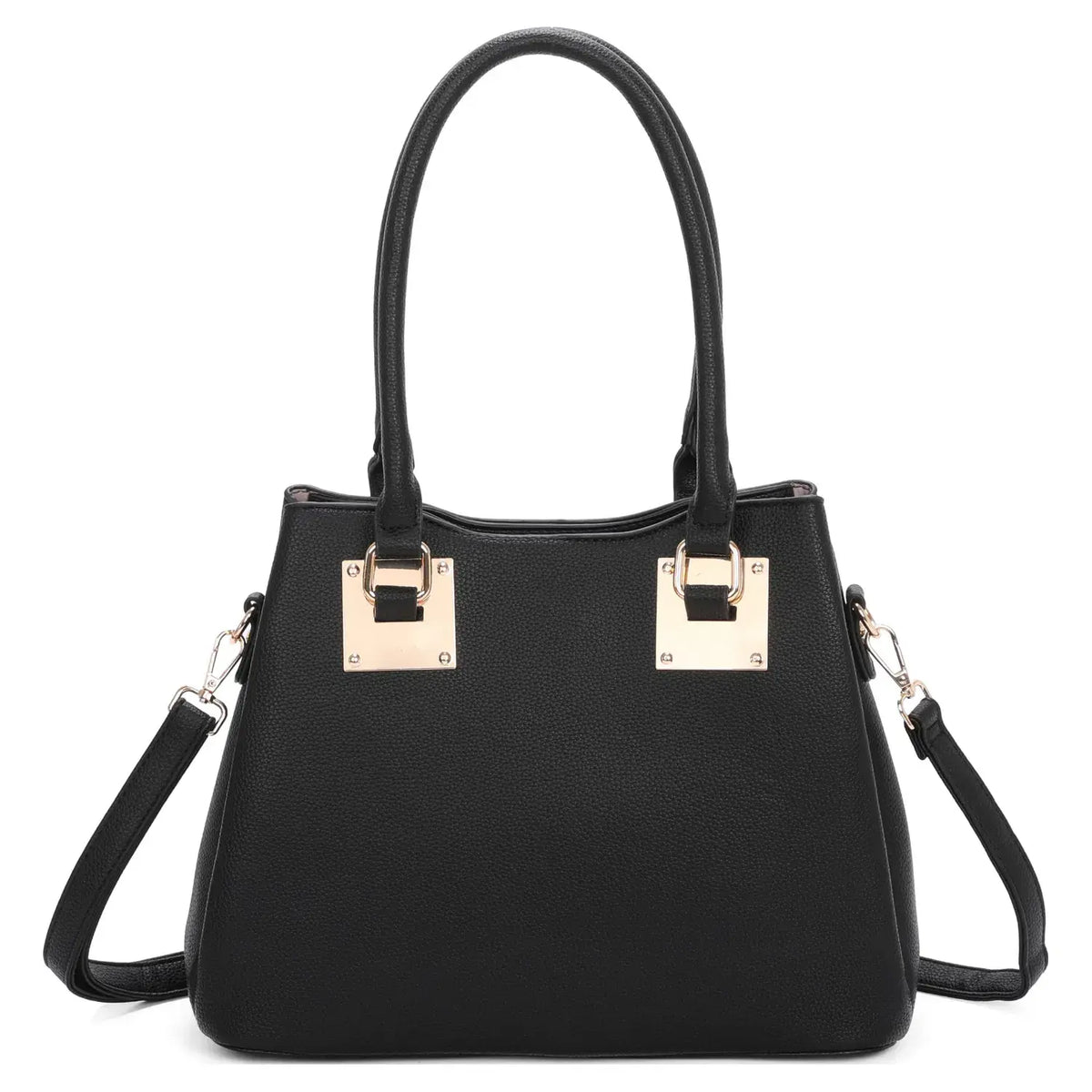 Superbia Medium 3 Compartments Square Metal Details Tote Bag