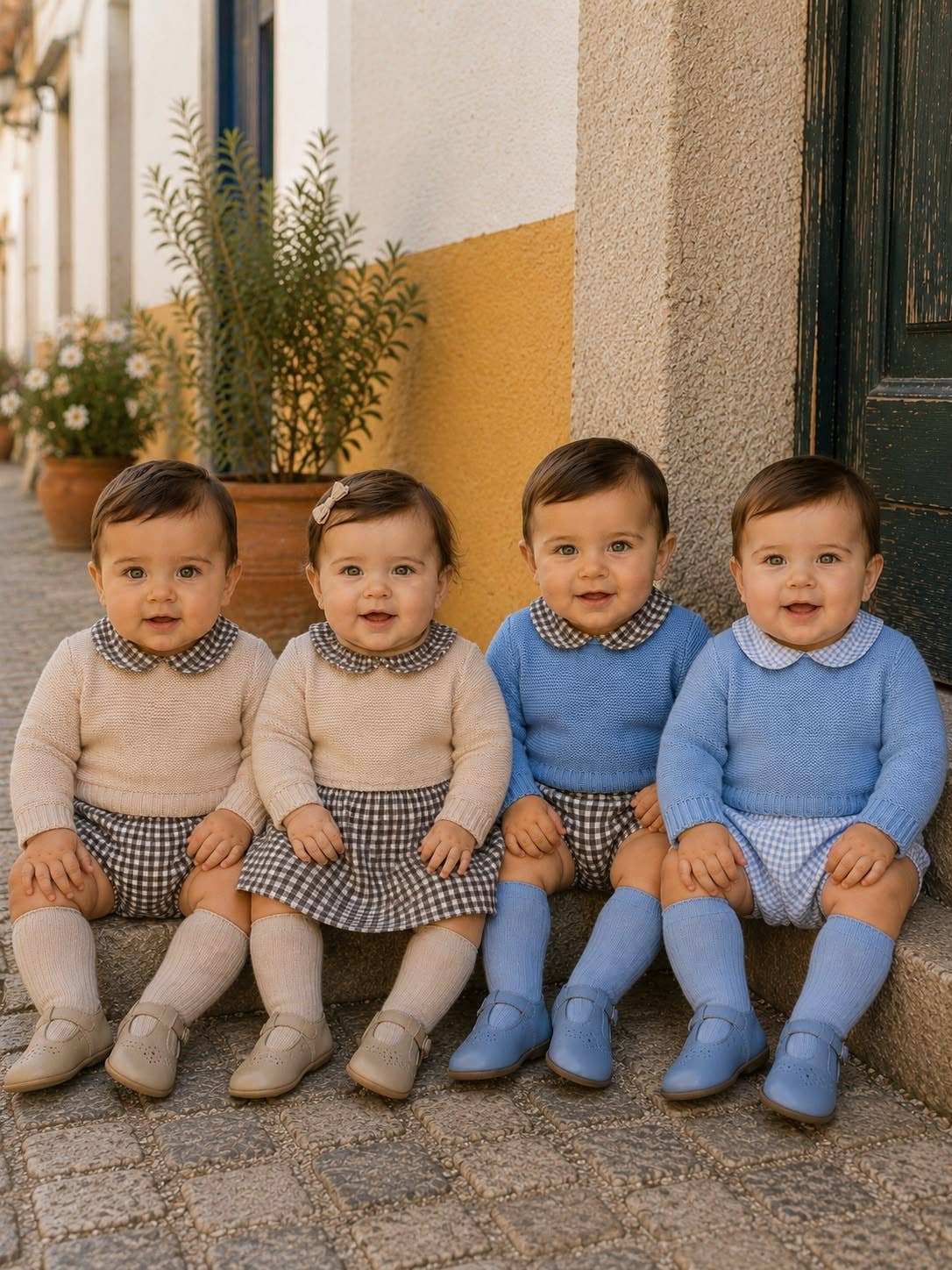 Ref. 2200 – Boys' Set | Sweater 100% Acrylic + Shorts in 100% Cotton Fabric