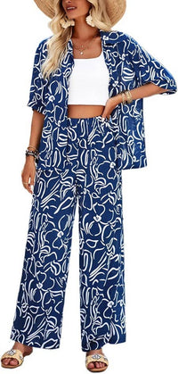 Printed Shirt and Trousers Co-ord Set