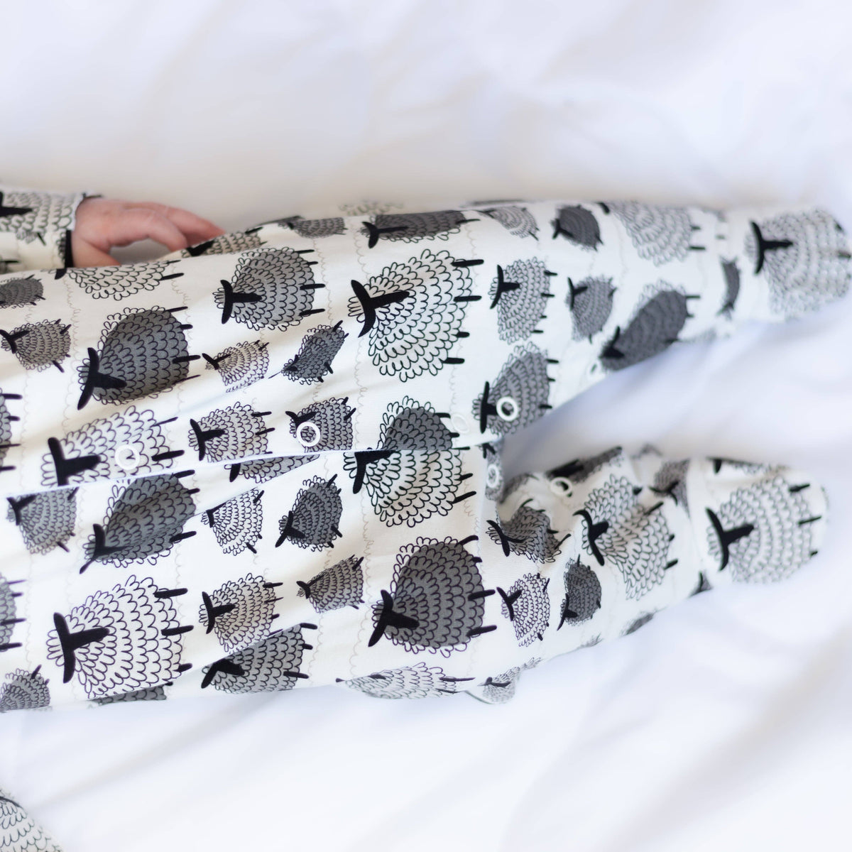 Unisex Baby Cotton Sleepsuit (Onesie) – Sheep Print