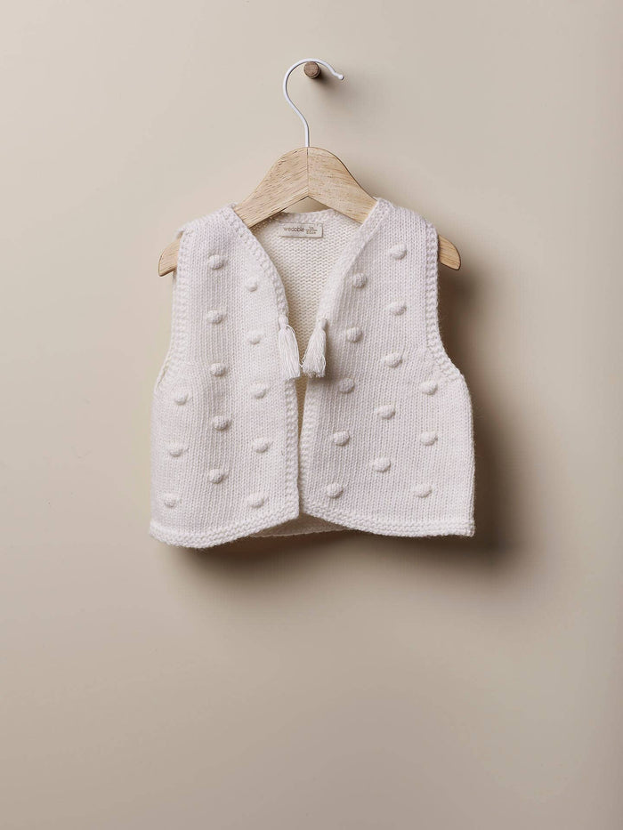 WINTER LOVE - Pom-Pom Gilet in Merino Wool