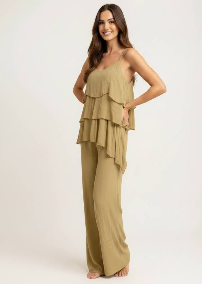 Layered String Silk Vest