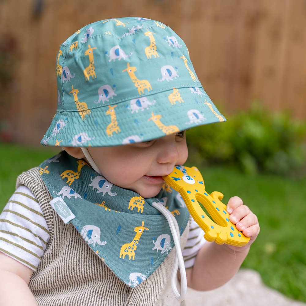 Giraffe and Elephant Sun Hat