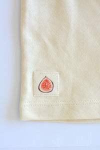 Baby / Kids Jersey Shorts Fig Detail 100% Cotton Cream