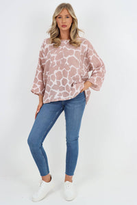 Italian Animal Print Cotton Top
