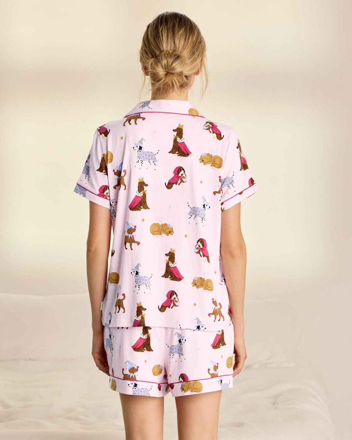 Fairytale Dogs Print Short Pyjama Set