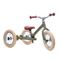 Trybike 2-in-1 Steel Balance Bike & Trike - GREEN & CREAM Available