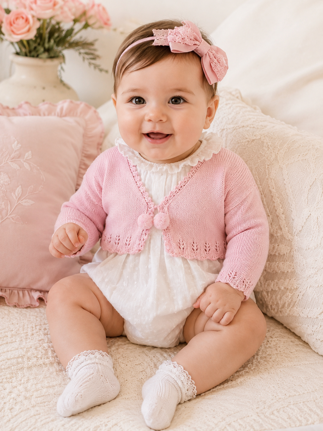 BABY BOLERO WITH POM POM