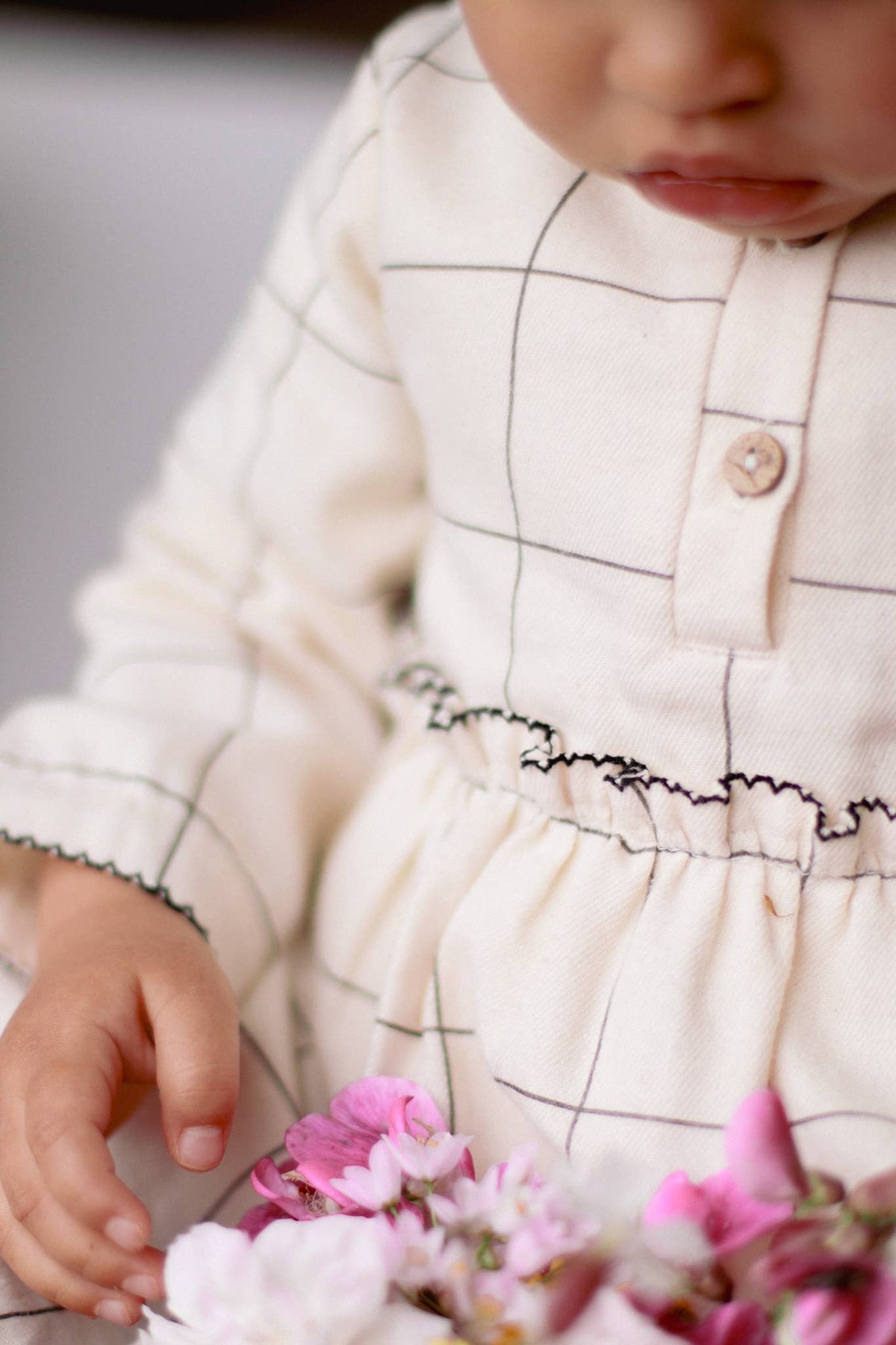 Baby / Girl Check Patterned Dress 100% Cotton OEKO-TEX