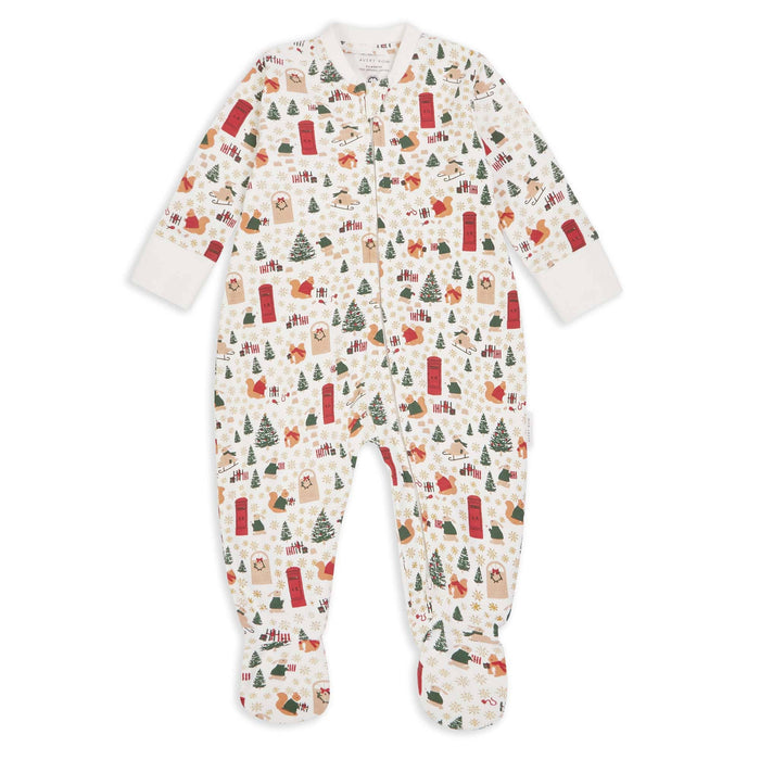 Baby Jersey Sleepsuit - Festive Forest