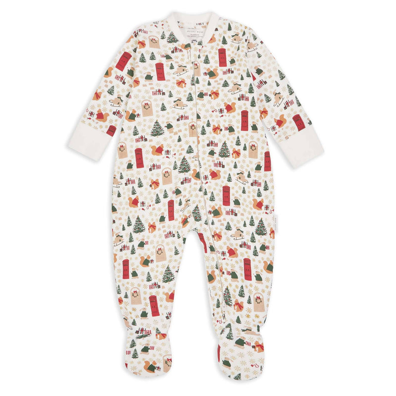 Baby Jersey Sleepsuit - Festive Forest