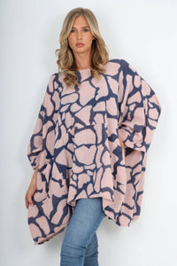 Italian Animal Print Oversized Boxy Top