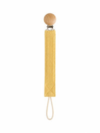 Pacifier holder in organic cotton with anti-loss clip
