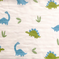Tractor, Cockapoo and Dinosaur Blue Hue Muslins