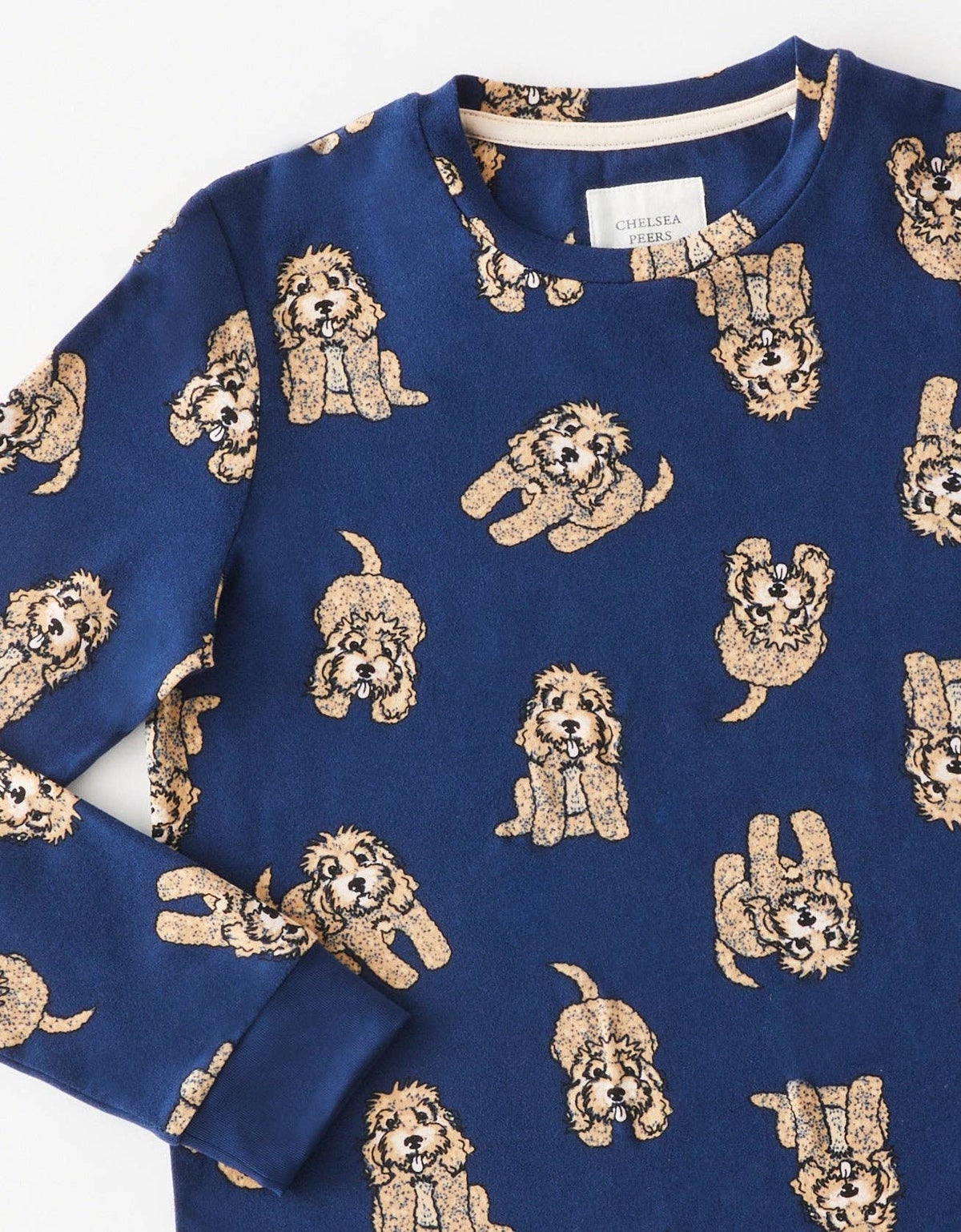 Chelsea Peers - Kids Navy Cockapoo Print Long Pyjama Set