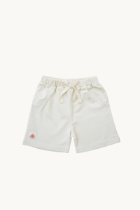 Baby / Kids Jersey Shorts Fig Detail 100% Cotton Cream