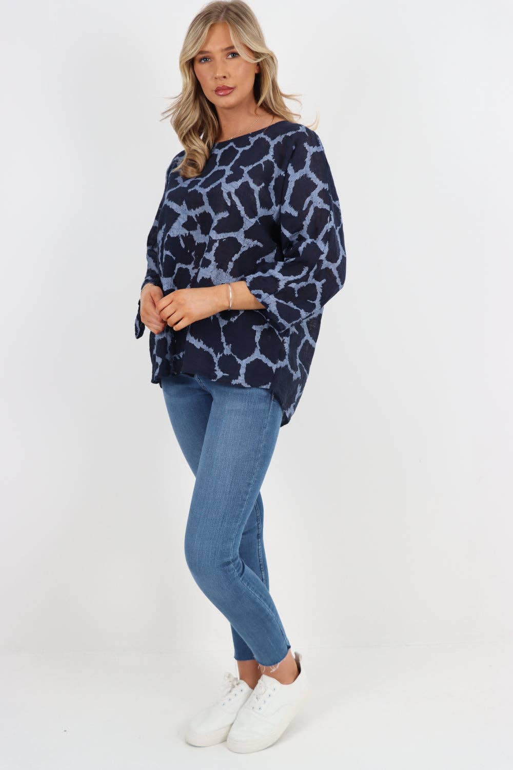 Italian Animal Print Cotton Top