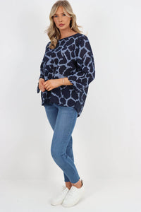 Italian Animal Print Cotton Top