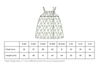 Baby / Kids Summer Olive Pattern Dress 100% Cotton Muslin