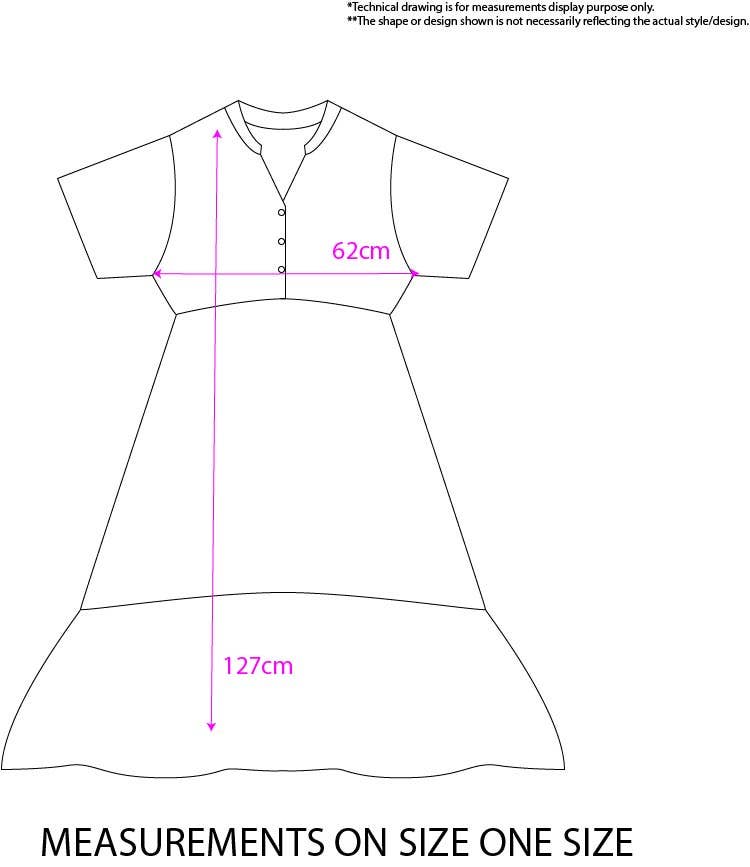 Striped Midi Dress with Decorative Buttons