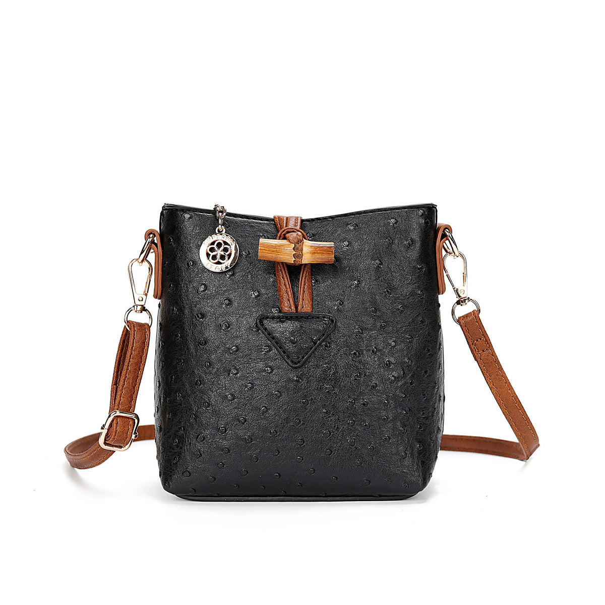 The Small Bamboo Fastening Bucket Bag Mobile Bag-S9353