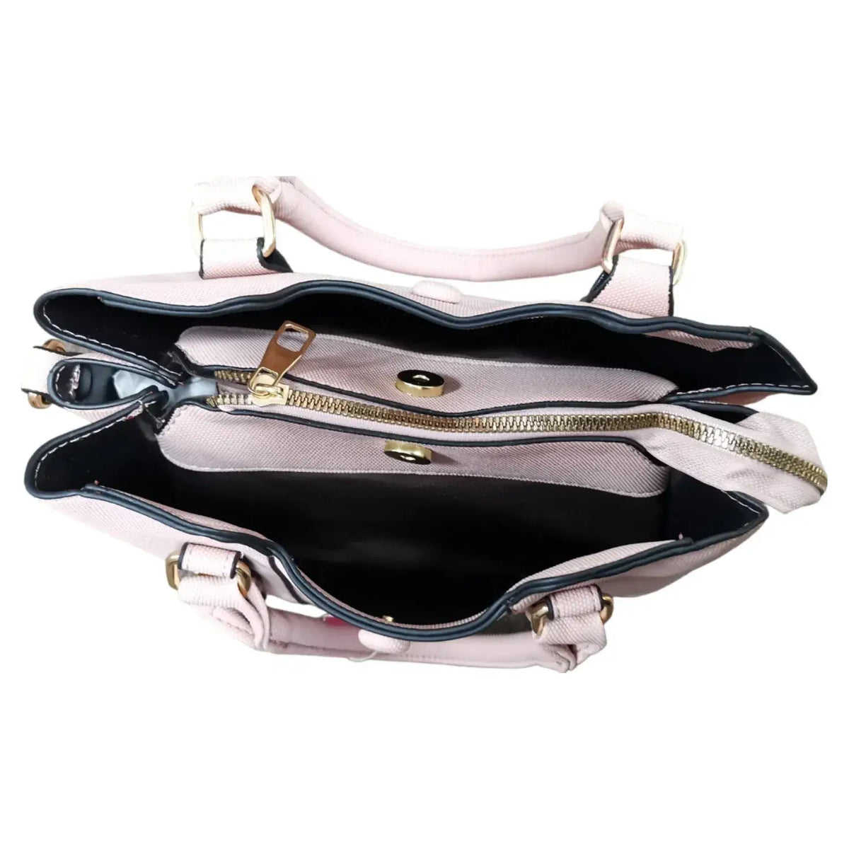 Jeans Effect Material 3 Compartment Tote Bag Organizer Bag