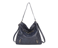 Soft Medium Big Size Mono Handle Hobo Bag with Studs-9332