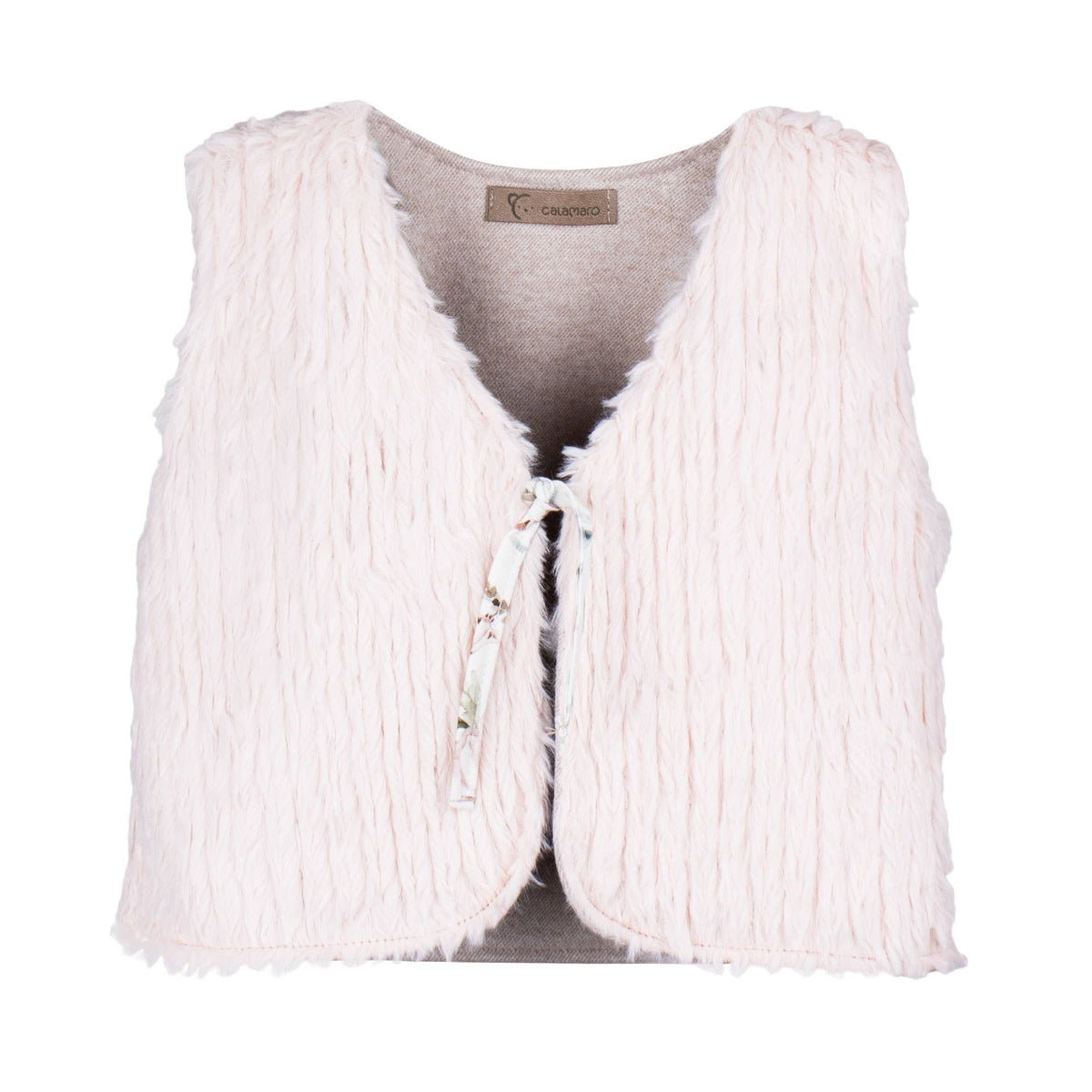 Soft Pink and Beige Reversible Gillet