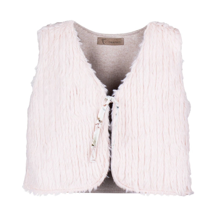 Soft Pink and Beige Reversible Gillet