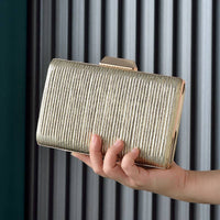 Small Pu Winkle Evening Bag Clutch with 2 Chain Straps-CH004