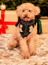 Pets Christmas Chip the Cockapoo Portraits Print Neckerchief