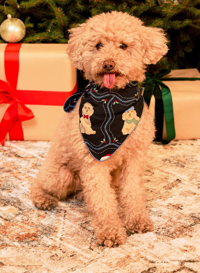 Pets Christmas Chip the Cockapoo Portraits Print Neckerchief