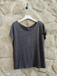 BASIC U-NECK T-SHIRT 100% LINEN Ref-2295