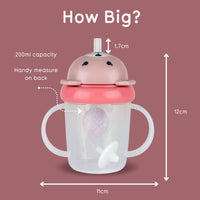 Tippy Up Sippy Cup (Series 3), with Weighted Straw (Valve Free), Betsy Bear, 200ml
