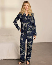 Polka Dot Zebra Print Long Pyjama Set