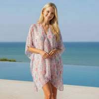 Pastel Flowers Cover Up/Kaftan (90x90cm) - Exclusive Design