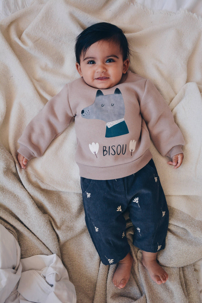 Baby / Kid Sweatshirt Wolf Print OEKO-TEX