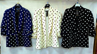 Polka Dot Rouched sleeve Blazer
