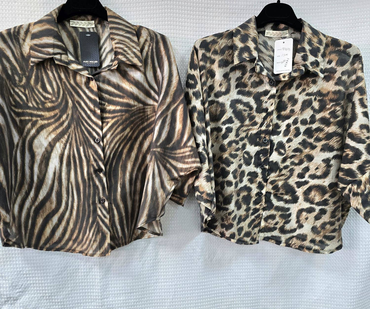 Animal Printed Tencel Tops