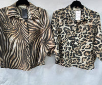 Animal Printed Tencel Tops