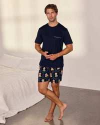 Christmas Chip the Cockapoo Portraits Print Short Pyjama Set