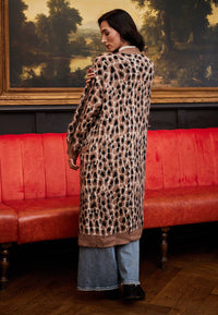 Long Cardigan in Leopard