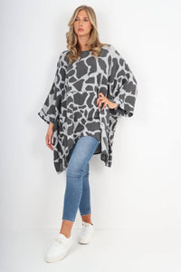 Italian Animal Print Oversized Boxy Top