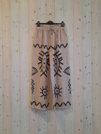 PRINTED TROUSERS 100% LINEN - Ref-7193