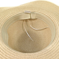 Women's Daisy Wide Brim Foldable Hat - Natural (57cm)