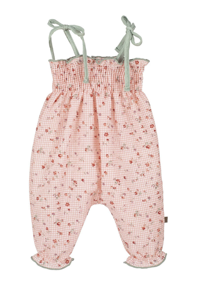 Baby Girl’s Adjustable Spaghetti Strap Jumpsuit – Artisan Craftsmanship in 100% Cotton